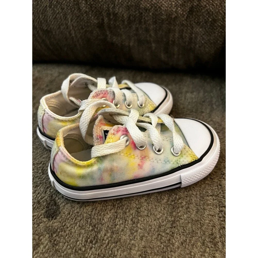 Toddler Shoes Lot Size 5C Converse White Tie Dye Puma Rainbow 3 Pairs GUC